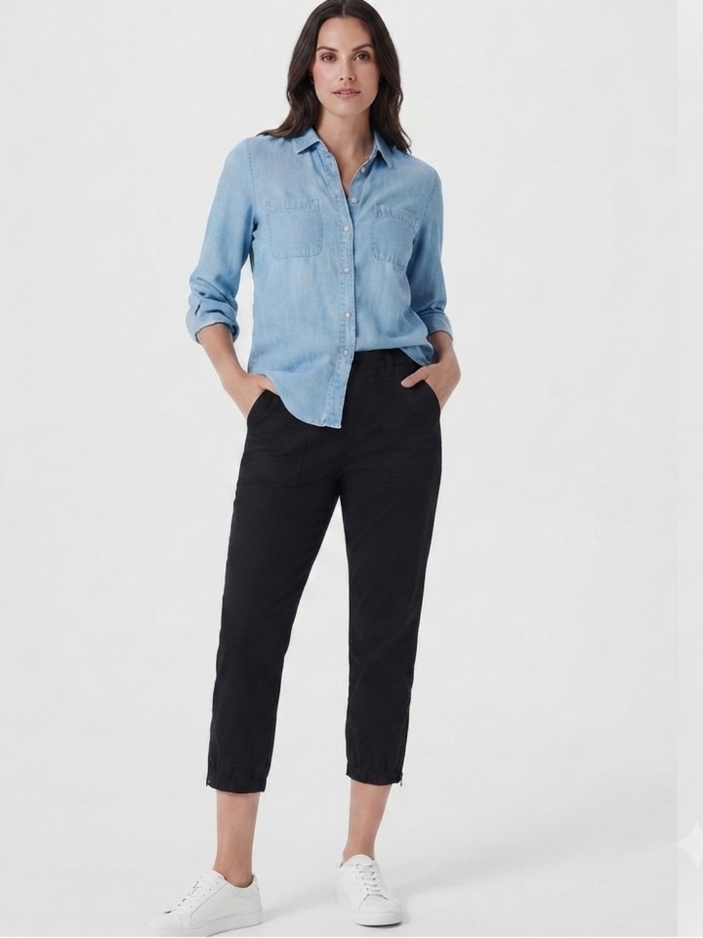 🆕 Lisa Rinna Crop Side Zip Hem Pants